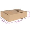 vidaXL Cutie Pliabilă 50 pcs natural 40 x 30 x 10 cm Carton