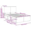 vidaXL Cadru de pat Lemn vechi 135 x 190 cm Lemn de pin masiv