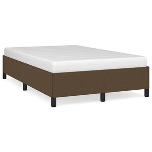 vidaXL Cadru de pat fără saltea, maro &icirc;nchis, 120x200 cm, textil