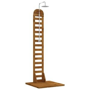 vidaXL Duș exterior 225 cm Lemn masiv de acacia și oțel inoxidabil