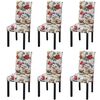vidaXL Scaune de bucătărie, 6 buc., multicolor, material textil