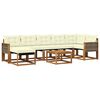 vidaXL Set de canapele de exterior 8 buc. Natural și Crem