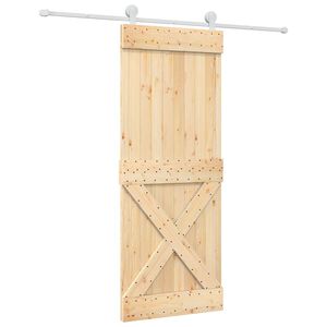 vidaXL Ușă glisantă 80 x 210 cm Lemn de Pin Solid (Nefinisat)