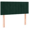 vidaXL Pat box spring cu saltea, verde &icirc;nchis, 90x190 cm, catifea