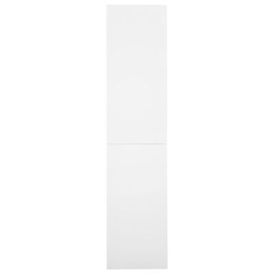 vidaXL Dulap de birou cu ușă glisantă, alb, 90x40x180 cm, oțel
