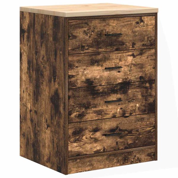 vidaXL Dulap de depozitare pentru garaj stejar afumat 60x51x85 cm