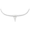 Decorațiune pentru perete tip cap de taur, aluminiu, 96 cm, argintiu