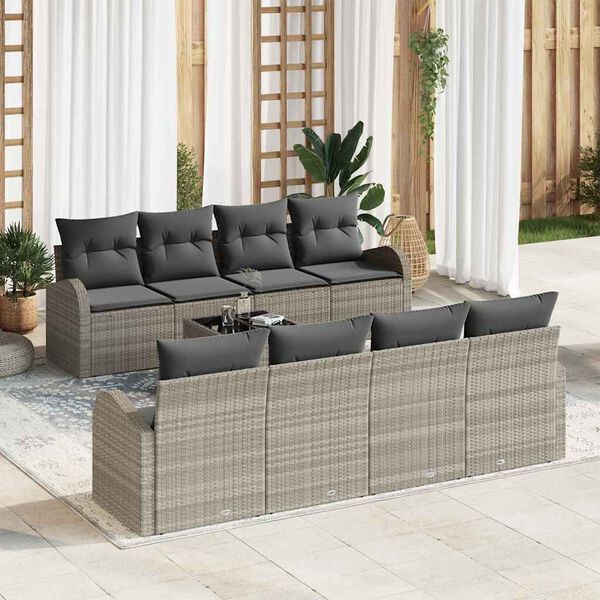 vidaXL Set de canapele pentru grădină Gri deschis 55 x 55 x 37 cm