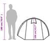 vidaXL Cort de camping tunel pentru 4 persoane, verde, impermeabil