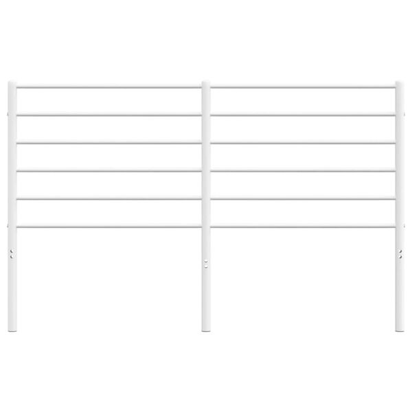 vidaXL Tăblie de pat de schimb metalică, alb, 140 cm