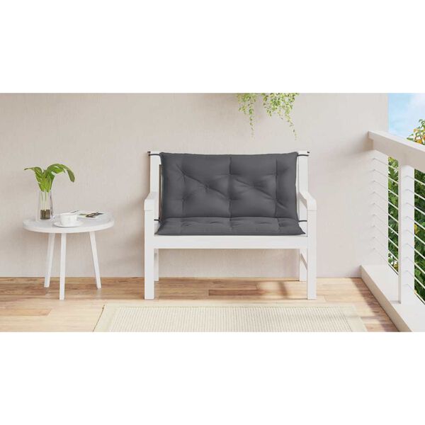 vidaXL Pernă bancă de grădină antracit 100x(50+50)x7 cm textil oxford