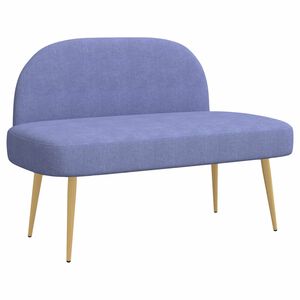 vidaXL Bancă tapițată cu spătar Denim Albastru 110 x 60 x 76 cm