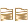 vidaXL Modul brațe 2 pcs Alb 79 x 4 x 73 cm Lemn Solid de Acacia