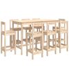vidaXL Set mobilier de bar, 9 piese, lemn masiv de pin
