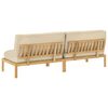 vidaXL Set de canapea Simplu Bej 240 x 92 x 69 cm Lemn Solid de Acacia