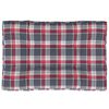 vidaXL Pernă de paleți, roșu carouri, 120x80x12 cm, material textil