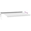 vidaXL Copertină retractabilă automat LED-uri antracit/alb 600x350 cm