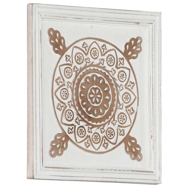 vidaXL Decorațiuni Artă 2 pcs Maro și alb 40 x 40 x 1,5 cm