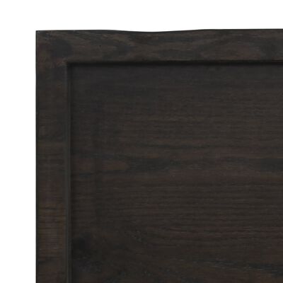 vidaXL Blat de baie, maro închis, 60x60x(2-6) cm, lemn masiv tratat