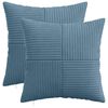 vidaXL Husă pentru pernă 2 pcs ALMELO albastru 40 x 40 cm cord