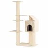 vidaXL Copac pentru pisici cu st&acirc;lpi de zg&acirc;riere din sisal Crem 183 cm
