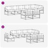 vidaXL Set de canapele de exterior cu pernă 8 pcs Natural și Crem
