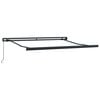 vidaXL Cortina Retractabilă Roșu și Negru 300 x 250 cm Stofă și Metal