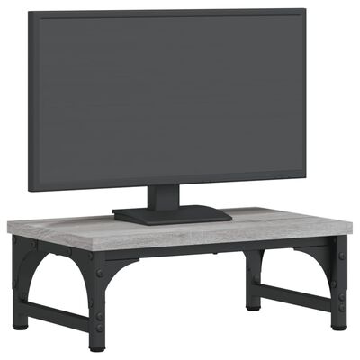 vidaXL Suport pentru monitor, gri sonoma, 37x23x14 cm, lemn compozit