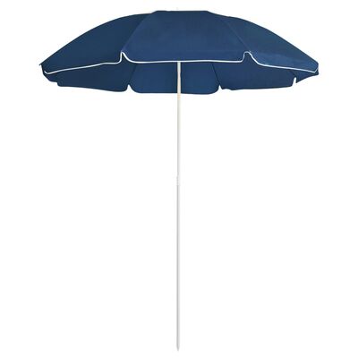 vidaXL Umbrelă de soare de exterior, stâlp din oțel, albastru, 180 cm