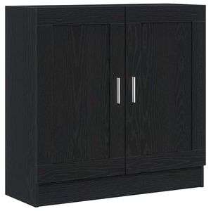 vidaXL Dulap pentru cărți 3 niveluri 82,5 x 30,5 x 80 cm Stejar Negru