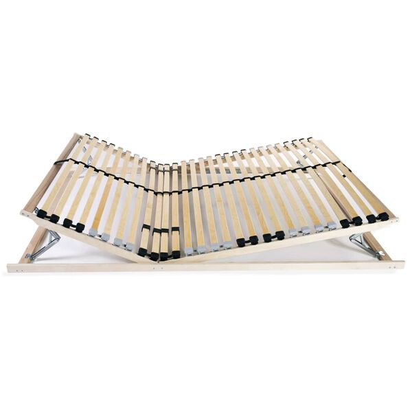 vidaXL Bază de pat cu șipci, 28 șipci, 7 zone, 140 x 200 cm