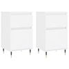 vidaXL Servante, 2 buc., alb, 40x35x70 cm, lemn prelucrat