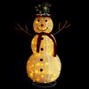 vidaXL Figurină decorativă Crăciun om zăpadă LED 120 cm țesătură lux