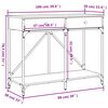 vidaXL Măsuță consolă, stejar maro, 100x39x78,5 cm, lemn prelucrat