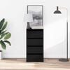vidaXL Dulap cu sertare cu sertar Negru 40 x 41 x 76 cm Lemn compozit