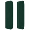 vidaXL Tăblie de pat cu aripioare verde &icirc;nchis 183x16x78/88 cm catifea