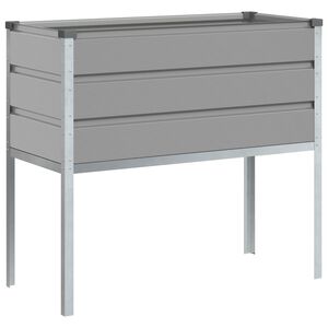 vidaXL Jardinieră Gri deschis 100 x 45 x 90 cm Oțel Galvanizat