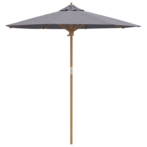 vidaXL Parasol de Grădină Gri &icirc;nchis &Oslash; 270 x 260 cm Bambus