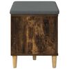 vidaXL Bancă pentru hol cu pernă cu ușă Stejar fumuriu 60 x 38 x 46 cm