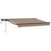 vidaXL Cadru manual de marchiză cu LED-uri Gri taupe 3,5 x 2 m