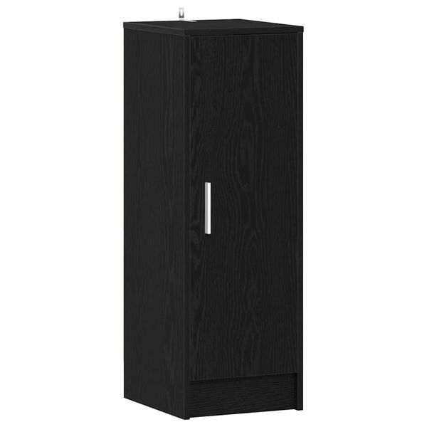 vidaXL Dulap pentru pantofi Stejar Negru 32 x 35 x 92 cm Lemn compozit