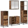 vidaXL Set de mobilier pentru baie 4 pcs Lemn Vechi Lemn compozit