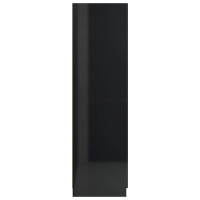 vidaXL Șifonier, negru extralucios, 80x52x180 cm, PAL