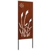 vidaXL Ecran de intimitate pentru grădină Traforaj Ruginit 50 x 140 cm