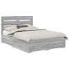 vidaXL Cadru de pat cu sertar Gri Sonoma 160 x 200 cm Lemn prelucrat