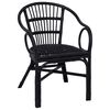 vidaXL Scaun stivuibil Negru 58 x 60 x 81 cm Ratan