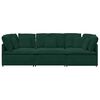 vidaXL Canapea modulară cu perne, verde &icirc;nchis, catifea