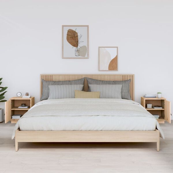 vidaXL Noptiere, 2 buc., 40x34x45 cm, lemn masiv de pin