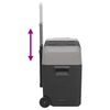 vidaXL Ladă frigorifică cu roată&adaptor negru&gri 30 L polipropilenă