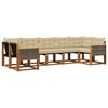 vidaXL Set de canapele de exterior cu pernă 7 pcs Natural și Bej